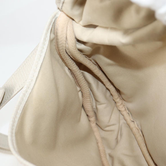 LOUIS VUITTON Monogram Mini Lin Saumur PM Shoulder Bag Ivory M95314 Auth 136978