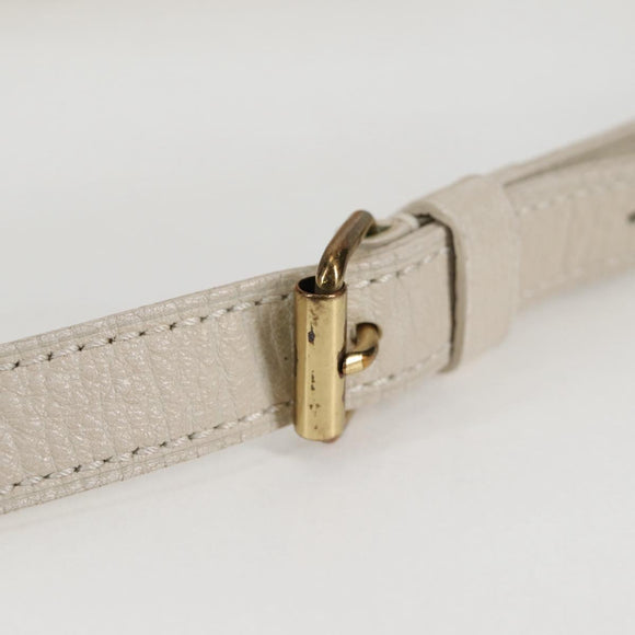 LOUIS VUITTON Monogram Mini Lin Saumur PM Shoulder Bag Ivory M95314 Auth 136978