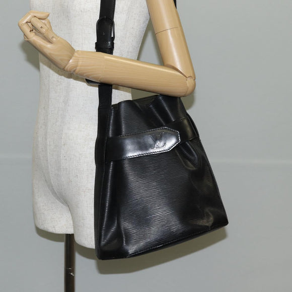 LOUIS VUITTON Epi Sac Depaule PM Shoulder Bag Black M80157 LV Auth 136982