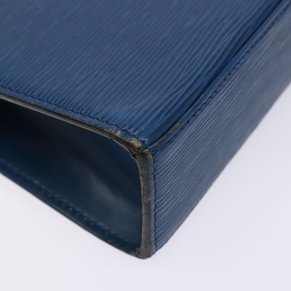 LOUIS VUITTON Epi Malesherbes Hand Bag Blue M52375 LV Auth 136983