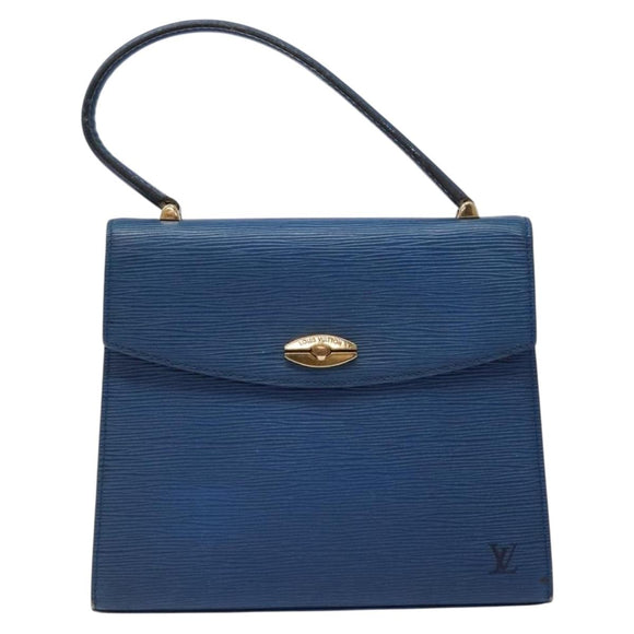 LOUIS VUITTON Epi Malesherbes Hand Bag Blue M52375 LV Auth 136983