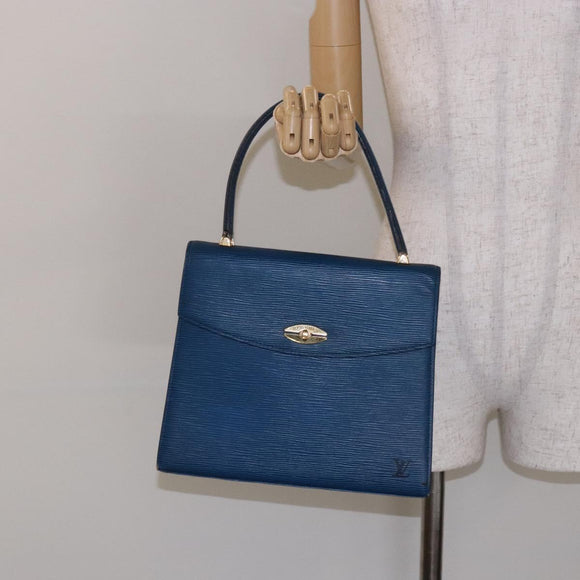 LOUIS VUITTON Epi Malesherbes Hand Bag Blue M52375 LV Auth 136983