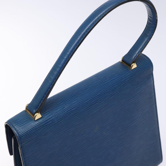 LOUIS VUITTON Epi Malesherbes Hand Bag Blue M52375 LV Auth 136983