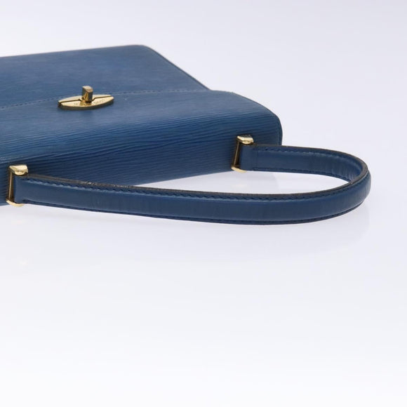 LOUIS VUITTON Epi Malesherbes Hand Bag Blue M52375 LV Auth 136983