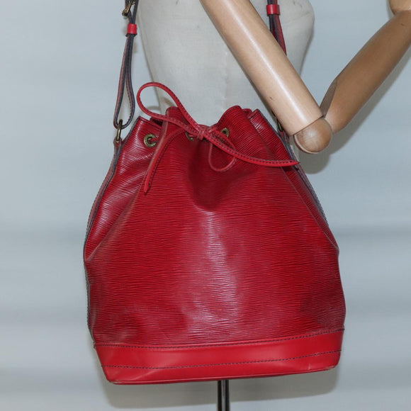 LOUIS VUITTON Epi Noe Shoulder Bag Red M44007 LV Auth 136984