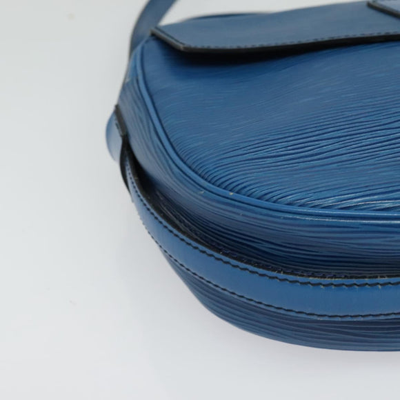 LOUIS VUITTON Epi June Feuille Shoulder Bag Blue M52155 LV Auth 136985