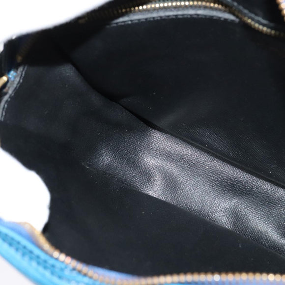 LOUIS VUITTON Epi June Feuille Shoulder Bag Blue M52155 LV Auth 136985