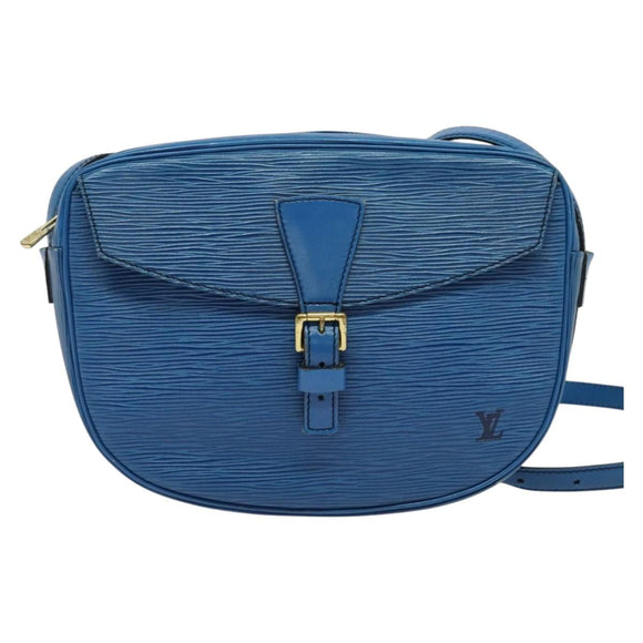 LOUIS VUITTON Epi June Feuille Shoulder Bag Blue M52155 LV Auth 136985