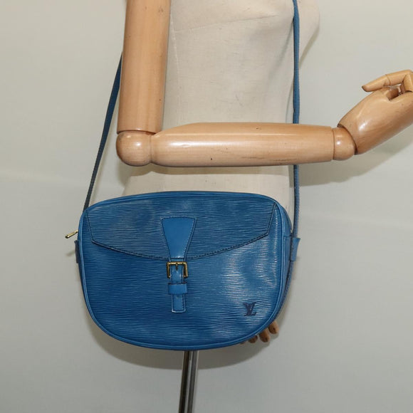 LOUIS VUITTON Epi June Feuille Shoulder Bag Blue M52155 LV Auth 136985