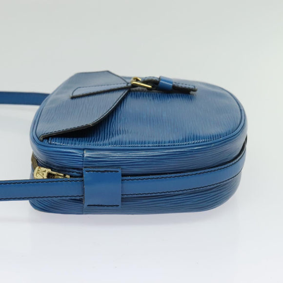 LOUIS VUITTON Epi June Feuille Shoulder Bag Blue M52155 LV Auth 136985