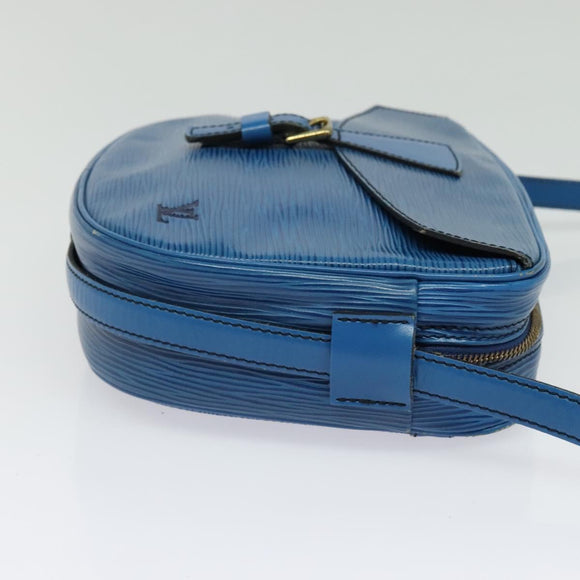 LOUIS VUITTON Epi June Feuille Shoulder Bag Blue M52155 LV Auth 136985