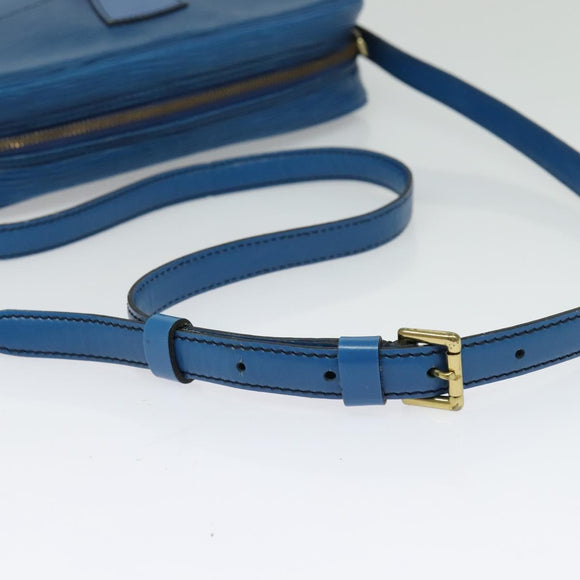 LOUIS VUITTON Epi June Feuille Shoulder Bag Blue M52155 LV Auth 136985