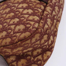 Christian Dior Trotter Canvas Shoulder Bag Red Gold Auth 136998-14