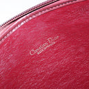 Christian Dior Trotter Canvas Shoulder Bag Red Gold Auth 136998-11