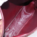 Christian Dior Trotter Canvas Shoulder Bag Red Gold Auth 136998-12