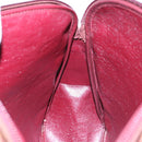 Christian Dior Trotter Canvas Shoulder Bag Red Gold Auth 136998-19