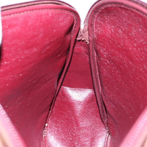 Christian Dior Trotter Canvas Shoulder Bag Red Gold Auth 136998