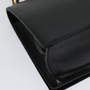 Salvatore Ferragamo Gancini Shoulder Bag Leather Black Gold Auth 137001-12