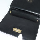 Salvatore Ferragamo Gancini Shoulder Bag Leather Black Gold Auth 137001-15