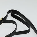 Salvatore Ferragamo Gancini Shoulder Bag Leather Black Gold Auth 137001-8