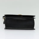 Salvatore Ferragamo Gancini Shoulder Bag Leather Black Gold Auth 137001-9