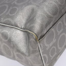 Salvatore Ferragamo Gancini Tote Bag Leather Silver Auth 137002-16