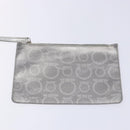 Salvatore Ferragamo Gancini Tote Bag Leather Silver Auth 137002-22