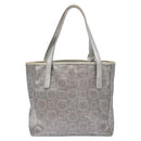 Salvatore Ferragamo Gancini Tote Bag Leather Silver Auth 137002-2