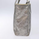 Salvatore Ferragamo Gancini Tote Bag Leather Silver Auth 137002-3