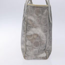 Salvatore Ferragamo Gancini Tote Bag Leather Silver Auth 137002-4