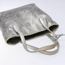 Salvatore Ferragamo Gancini Tote Bag Leather Silver Auth 137002-6