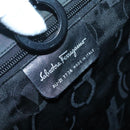 Salvatore Ferragamo Gancini Tote Bag Nylon Black Auth 137003-12