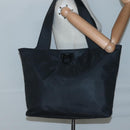 Salvatore Ferragamo Gancini Tote Bag Nylon Black Auth 137003-20