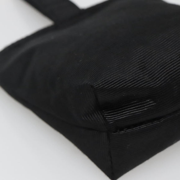 CELINE Pouch Nylon Black Gold Auth 137004