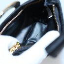 CELINE Pouch Nylon Black Gold Auth 137004-15