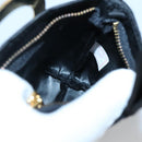 CELINE Pouch Nylon Black Gold Auth 137004-16