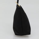 CELINE Pouch Nylon Black Gold Auth 137004-4