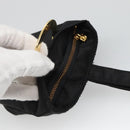 CELINE Pouch Nylon Black Gold Auth 137004-6