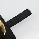 CELINE Pouch Nylon Black Gold Auth 137004-7