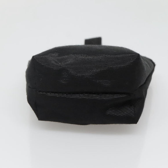 CELINE Pouch Nylon Black Gold Auth 137004