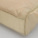 PRADA Chain Shoulder Bag Nylon Ivory Silver Auth 137031-14