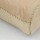 PRADA Chain Shoulder Bag Nylon Ivory Silver Auth 137031-16