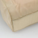 PRADA Chain Shoulder Bag Nylon Ivory Silver Auth 137031-17