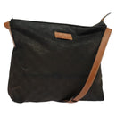 GUCCI GG Canvas Shoulder Bag Nylon Black Silver 314529 Auth 137032-1