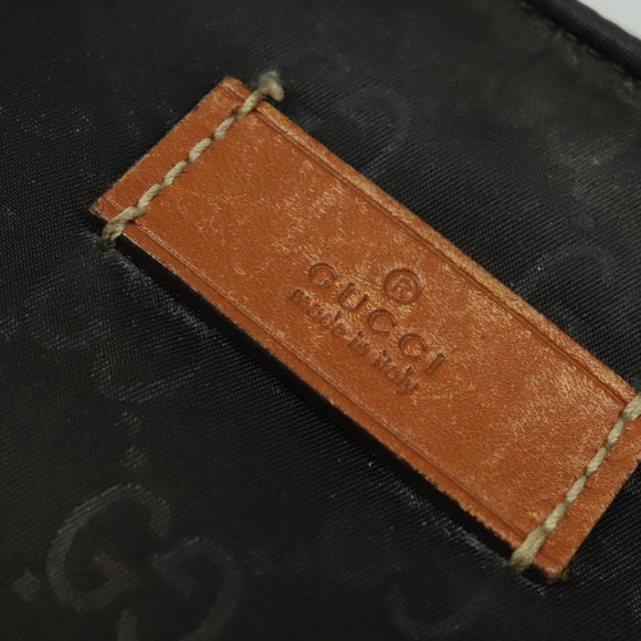 GUCCI GG Canvas Shoulder Bag Nylon Black Silver 314529 Auth 137032