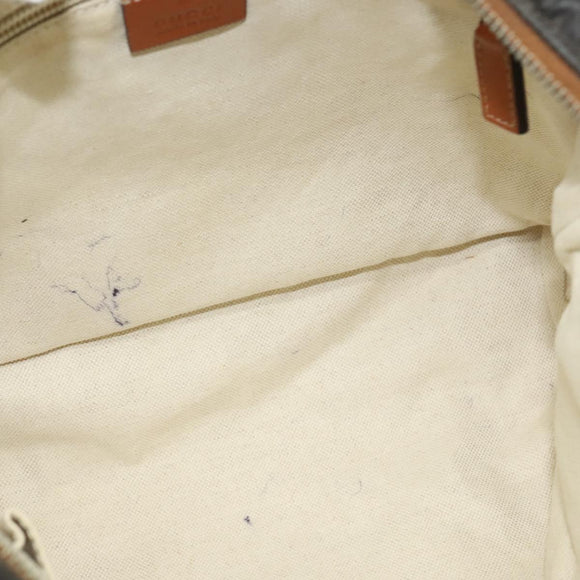 GUCCI GG Canvas Shoulder Bag Nylon Black Silver 314529 Auth 137032