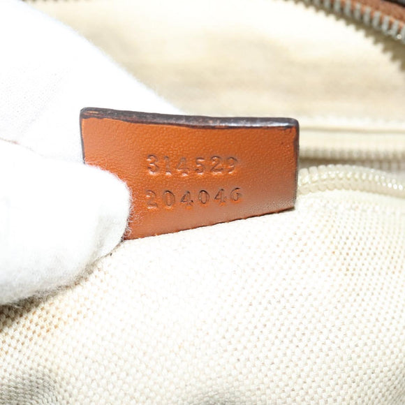 GUCCI GG Canvas Shoulder Bag Nylon Black Silver 314529 Auth 137032