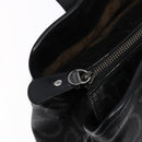 Salvatore Ferragamo Gancini Hand Bag PVC Black Silver Auth 137033-10