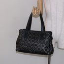 Salvatore Ferragamo Gancini Hand Bag PVC Black Silver Auth 137033-24