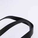 Salvatore Ferragamo Gancini Hand Bag PVC Black Silver Auth 137033-14